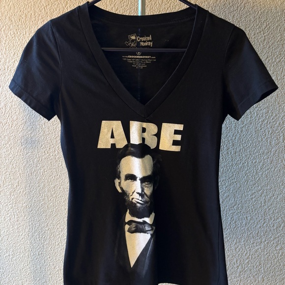 Black Abraham Lincoln Graphic Tee - Picture 1 of 2